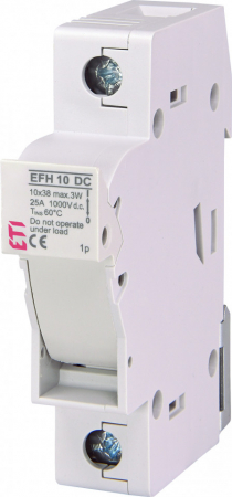 Protectia Sistemelor Fotovoltaicelor - Separator DC pentru sigurante fuzibile, EFH 10, 1 pol, maxim 25A