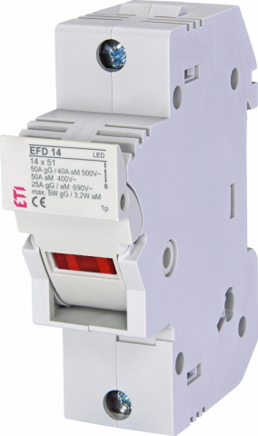 Separatoare sigurante fuzibile - Separator cu fuzibil EFD 14 1p LED