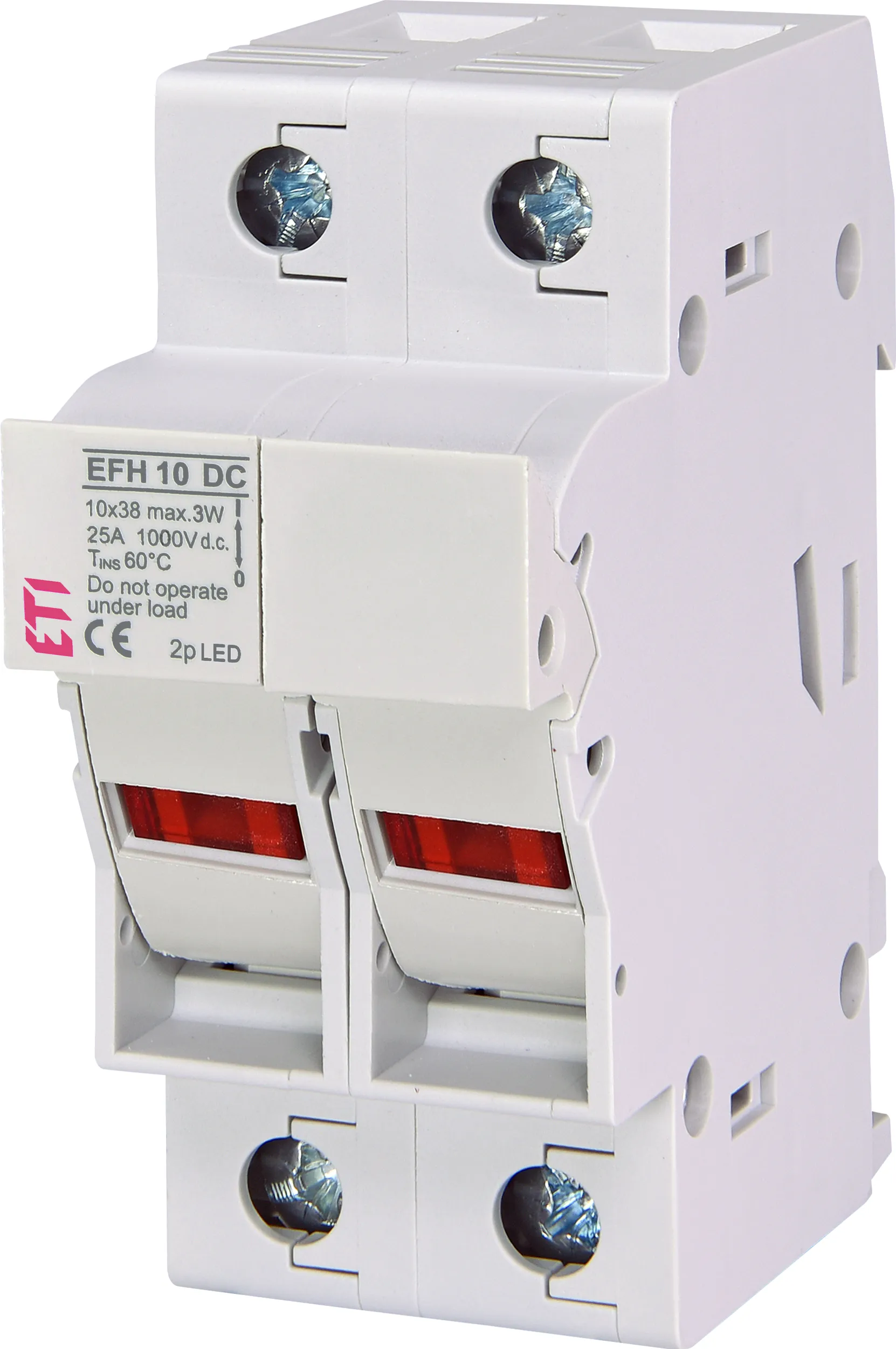 Protectia Sistemelor Fotovoltaicelor - Separator DC pentru sigurante fuzibile EFH 10 DC 2p LED
