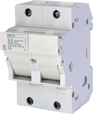 Separatoare sigurante fuzibile - Separator fuzibile 2P 50A EFD14 ETI