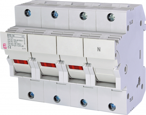 Separatoare sigurante fuzibile - Separator port fuzibil 3P+N 50A 14x51 EFD14 LED