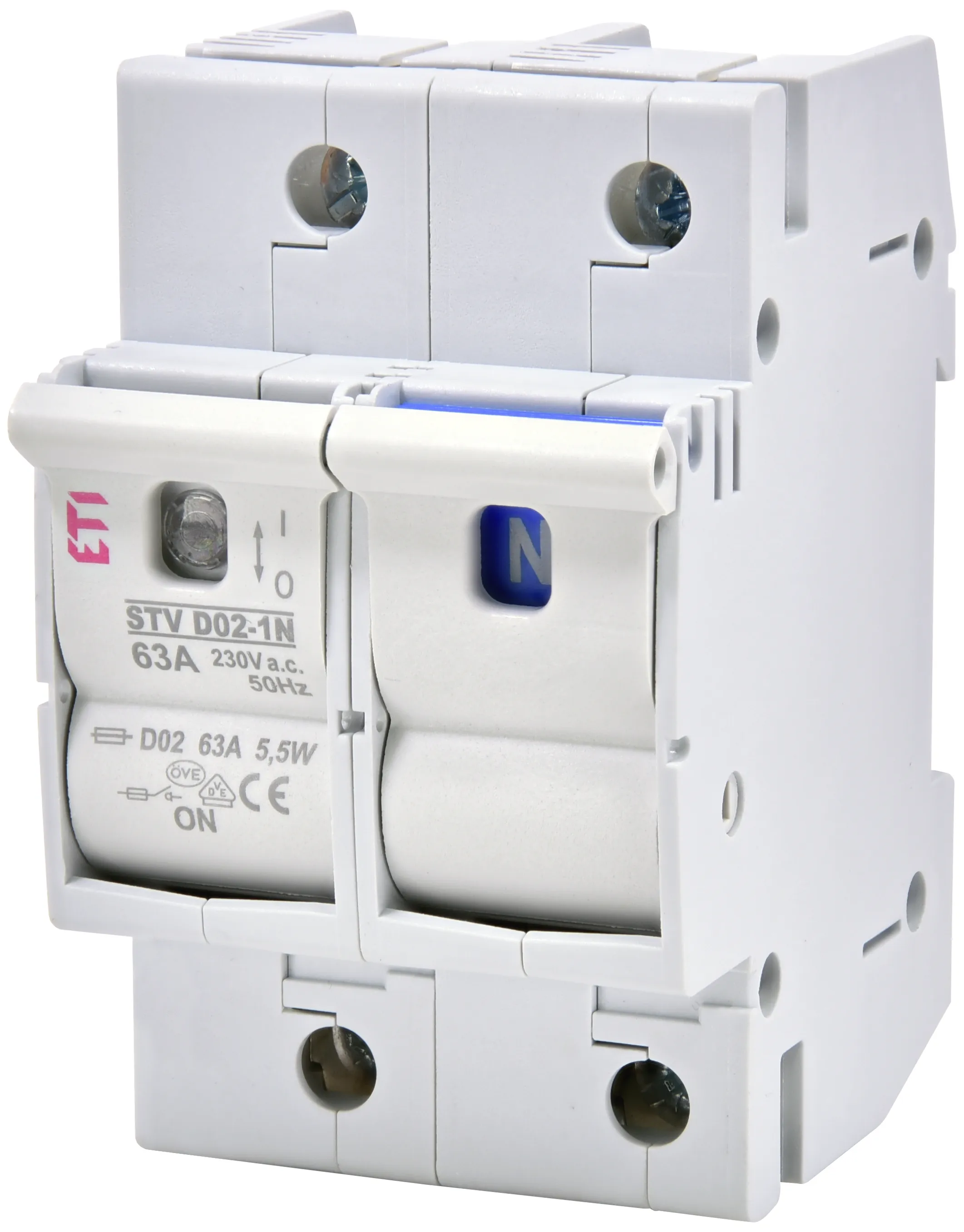 Separatoare sigurante fuzibile - Separator STV D02 63A 1p+N