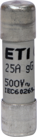 Sigurante fuzibile tip C, dimensiune 10x38 - Siguranta fuzibila CH 10x38, caracteristica gG, 25 A, 500VAC