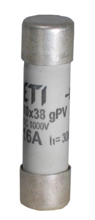 Protectia Sistemelor Fotovoltaicelor - Siguranta fuzibila cilindrica 10x38, 16 A, caracteristica gPV