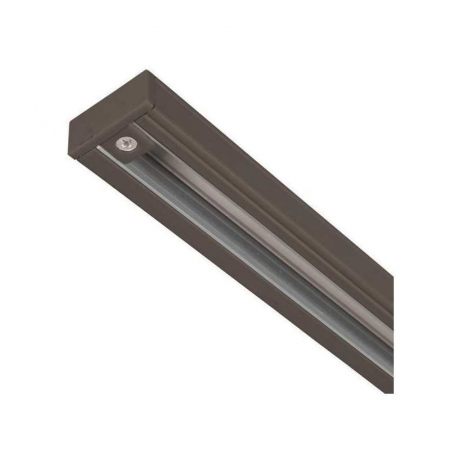 Iluminat pe sina magnetica - Sina magnetica aplicata, neagra, 2 linii, 1 metru, Eurolamp