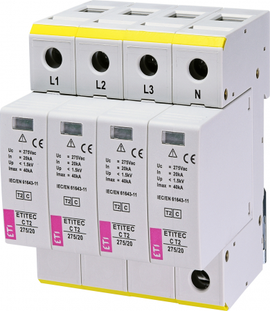 SPD - Descarcator - Protectie supratensiuni - SPD - ETITEC C T2 275/20 4+0
