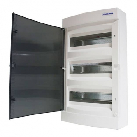 Tablouri electrice - PT - Tablou electric aplicat, 36 module, 3x12, cu usa transparenta,TOPO, IP40