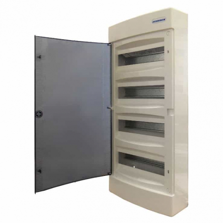 Tablouri electrice - PT - Tablou electric aplicat, 48 module, 4x12, cu usa transparenta, TOPO, IP40
