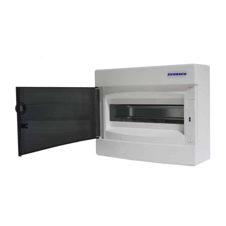 Tablouri electrice - PT - Tablou electric aplicat, 8 module, 1X8, cu usa transparenta, Schrack, IP40
