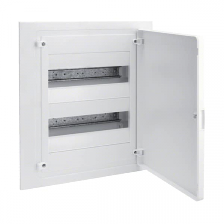Tablouri electrice incastrate - usa alba metal - Tablou electric PVC, 24 module, 2X12, incastrat, Hager, IP40, cu usa mata
