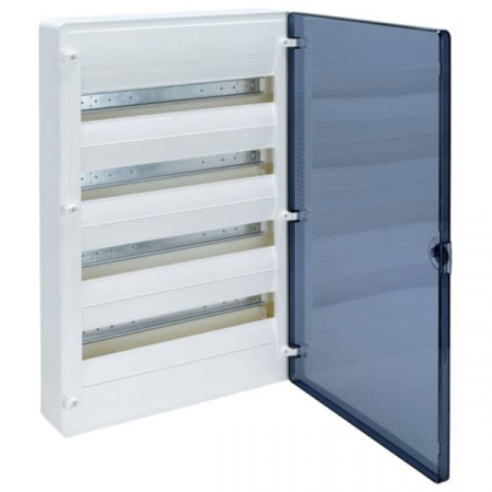 Tablouri electrice - PT - Tablou electric PVC, 48 module, 4X12, aplicat, Hager, IP40, cu usa transparenta