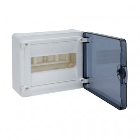 Tablouri electrice - PT - Tablou electric PVC, 8 module, aplicat, Hager, IP40, cu usa transparenta