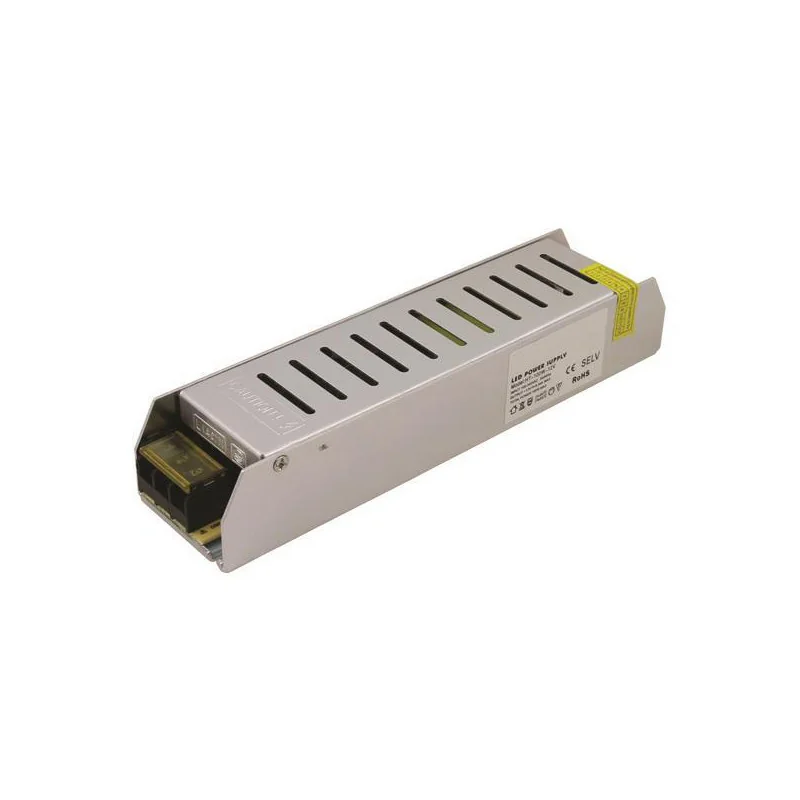 Banda LED si transformatoare - Transformator aluminiu slim pentru banda LED, 12V DC,100W, IP20, 188x46x36, 200-240V, Eurolamp
