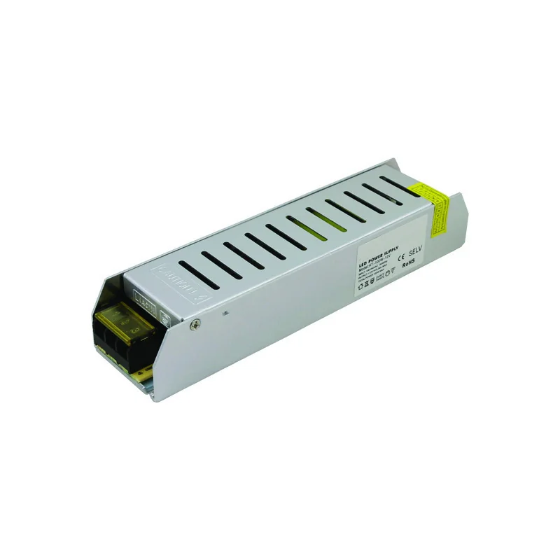 Banda LED si transformatoare - Transformator aluminiu slim pentru banda LED, 24V DC, 100W, IP20, 188x46x36, 200-240V, Eurolamp