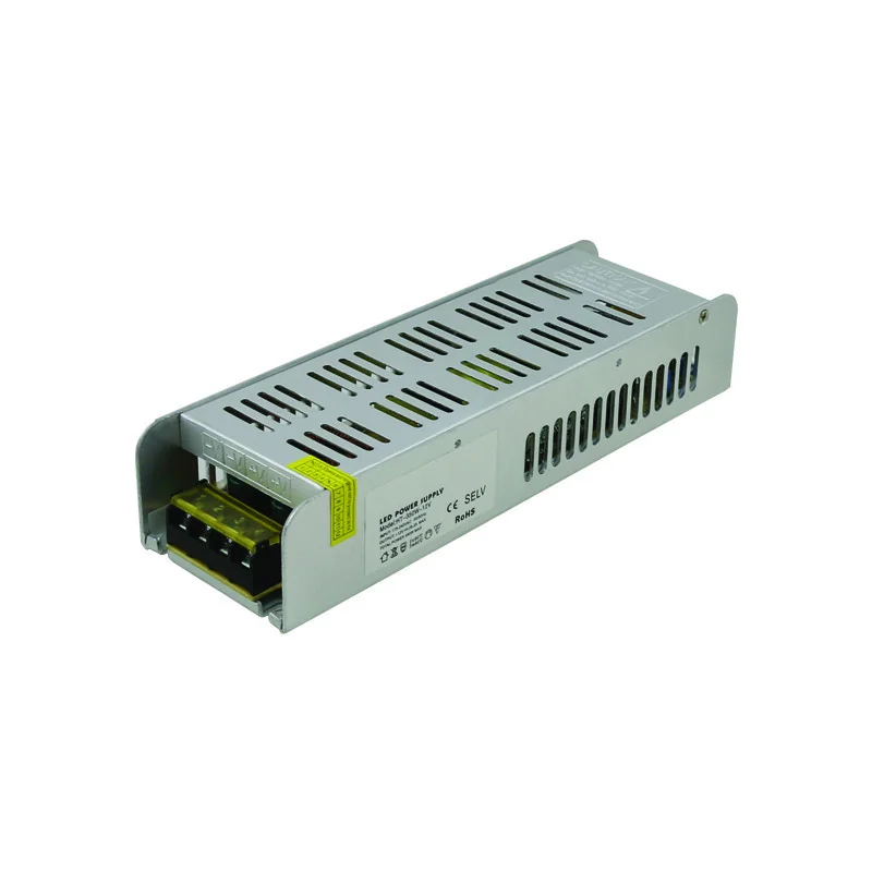 Banda LED si transformatoare - Transformator aluminiu slim pentru banda LED, 24V DC, 400W, IP20, 223x68x43, 200-240V, Eurolamp