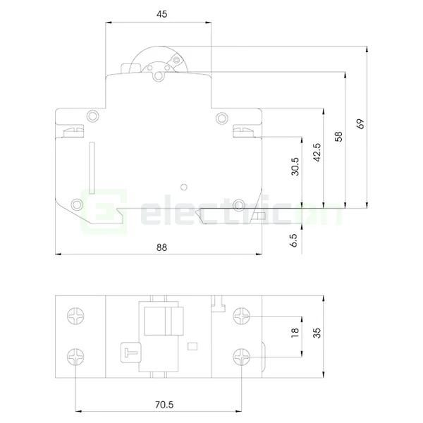 Siguranță Diferențială RCBO ETI B40 10kA 30mA Tip A [2]