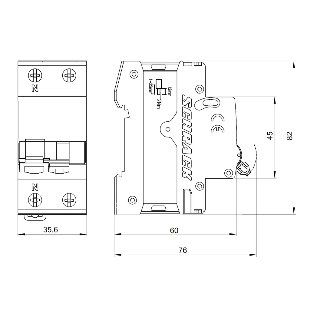Siguranta RCBO 25A/30mA Schrack - AK667625 [2]