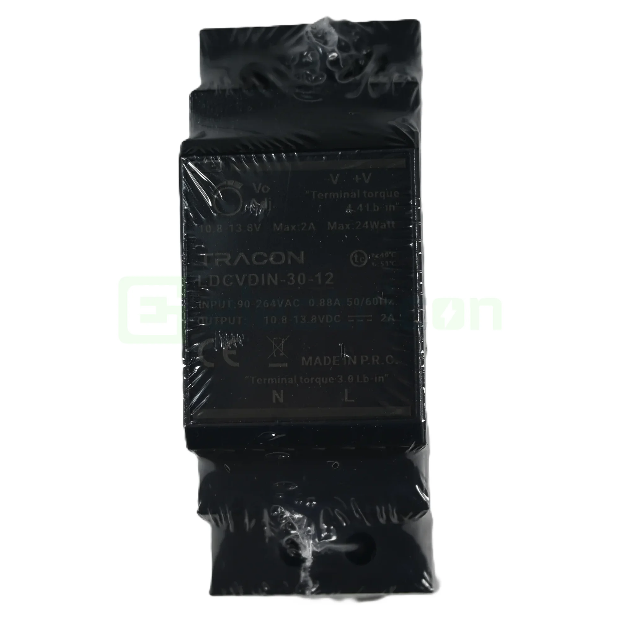 Alimentator cu montaj pe șină DIN, cu ieșire de CC reglabilă, 90-264VAC,0,88A/DC12V,2A/24W, Tracon Electric, LDCVDIN-30-12 [2]