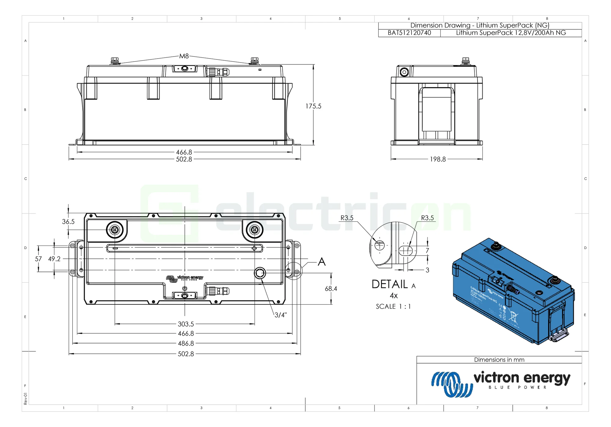 Baterie LiFePO4 12.8V 200Ah Victron SuperPack NG [5]