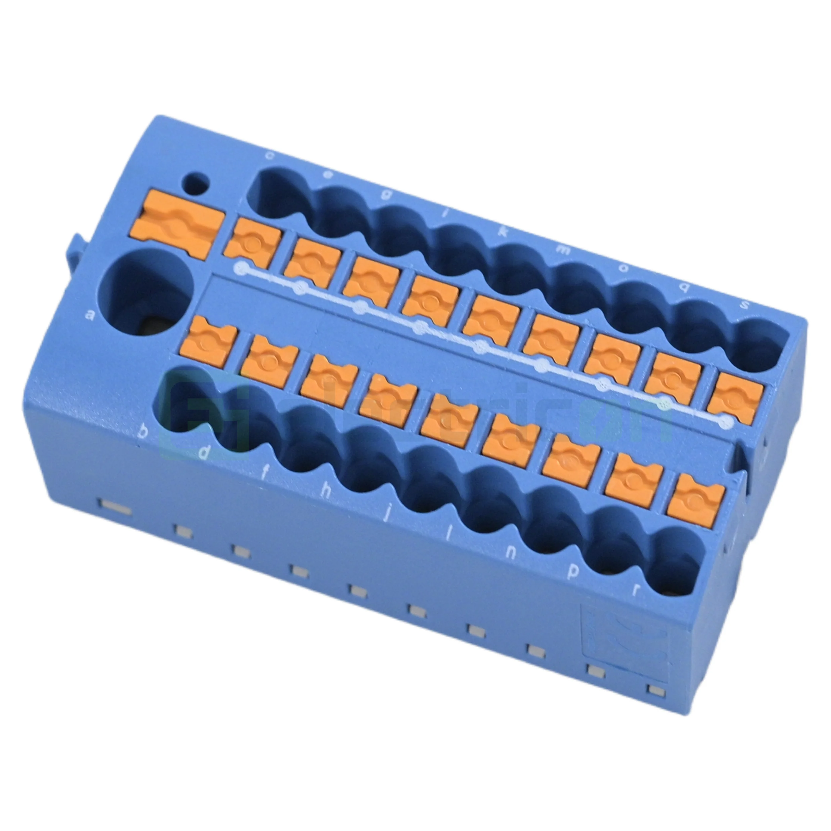 Bloc distribuție Phoenix Contact 3273376, PTFIX 6/18x2.5 BU, 19 conexiuni, 24A, 450V, albastru [2]