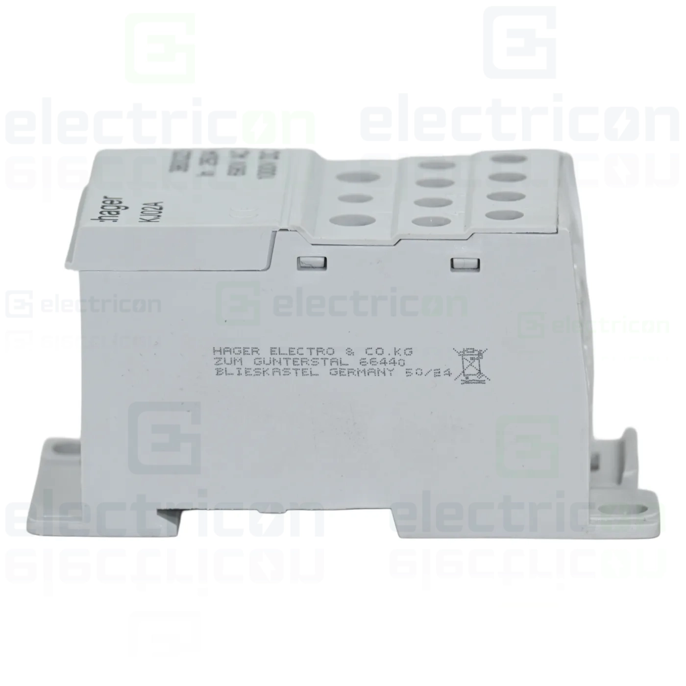 Bloc distribuție terminal, 1P, 250A, 1x95mm²+2x35mm²+5x16mm²+4x10 mm² lățime 45mm, Hager,  KJ02A [4]