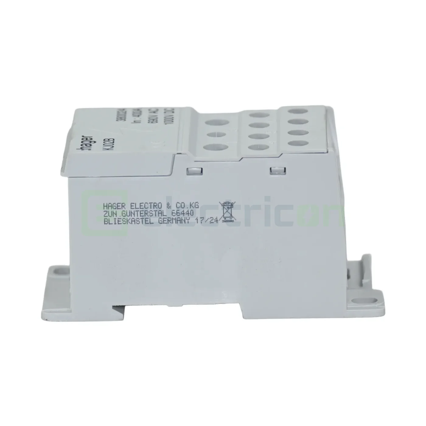 Bloc distribuție terminal, 1P, 400A, 1x185mm²+2x35mm²+5x16mm²+4x1,5-10 mm² lățime 45mm, Hager,  KJ02B [3]