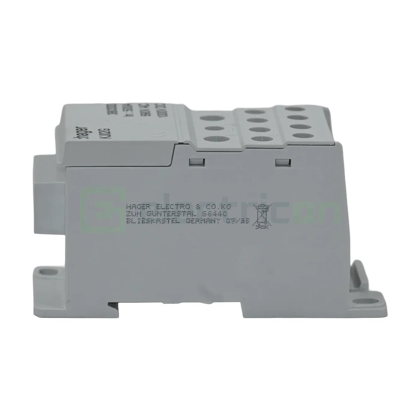 Bloc distributie terminal, 1P, 500A, 2x35mm² + 5x16mm² + 4x10mm² + bara colectoare din cupru de 24x6mm, latime 45mm, Hager, KJ02G [7]