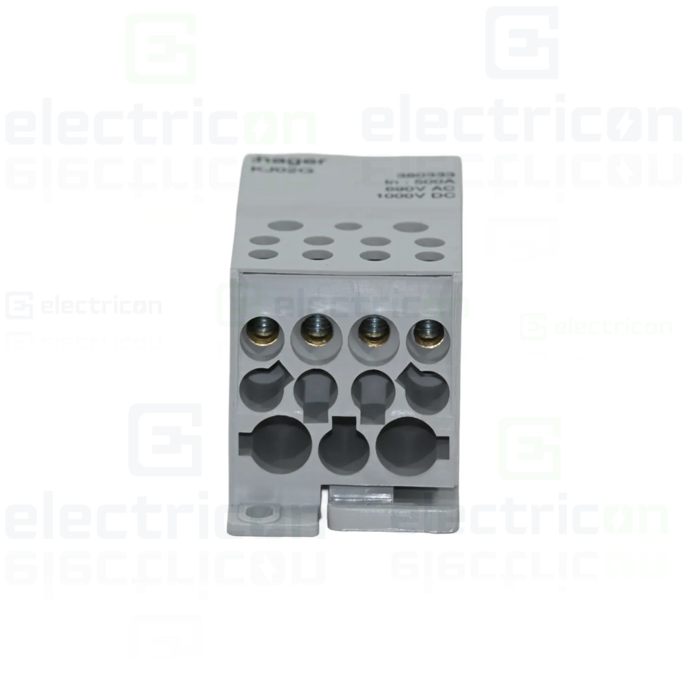 Bloc distributie terminal, 1P, 500A, 2x35mm² + 5x16mm² + 4x10mm² + bara colectoare din cupru de 24x6mm, latime 45mm, Hager, KJ02G [4]