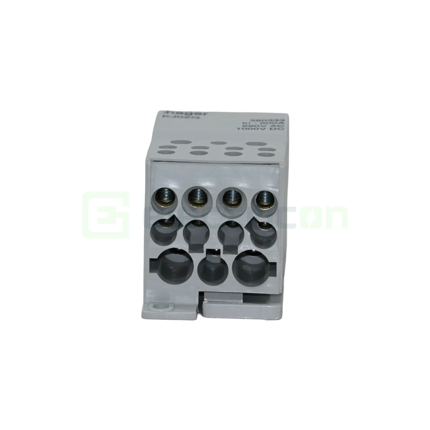 Bloc distributie terminal, 1P, 500A, 2x35mm² + 5x16mm² + 4x10mm² + bara colectoare din cupru de 24x6mm, latime 45mm, Hager, KJ02G [5]