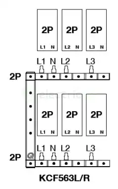 Bareta alimentare 4P 63A Hager KCF563L [5]