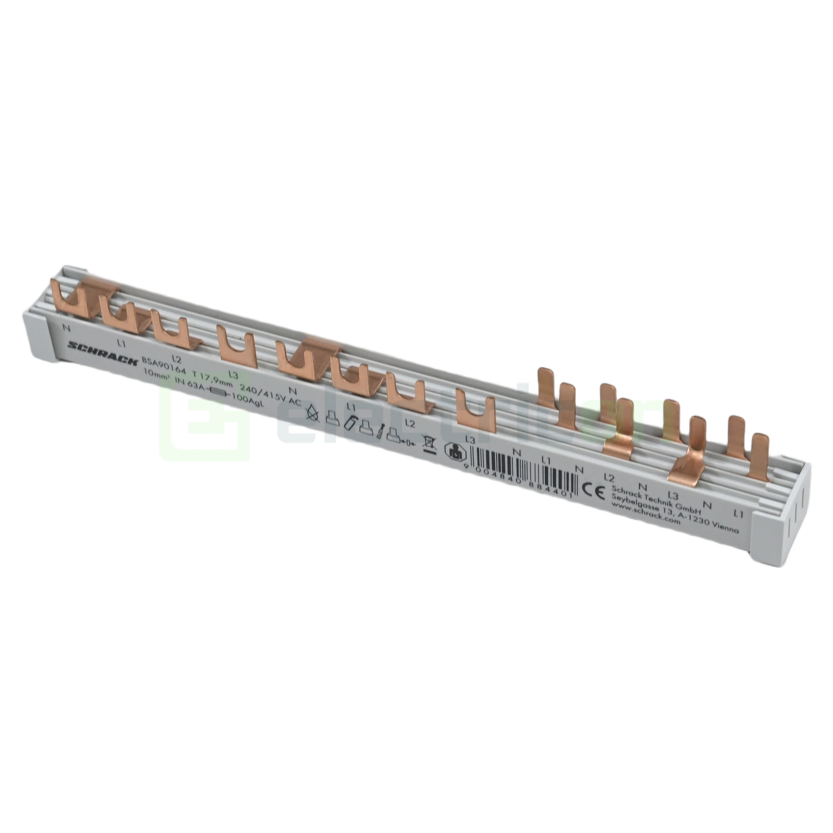 Busbar trifazat 12 module Amparo Schrack BSA90164 (1x RCCB 4P + 1x MCB 4P + 4x MCB 1P+N) [3]