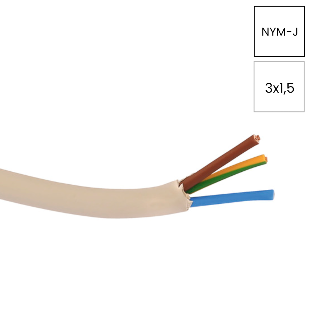 Cablu NYM-J 3x1.5mm² Helukabel gri deschis [1]