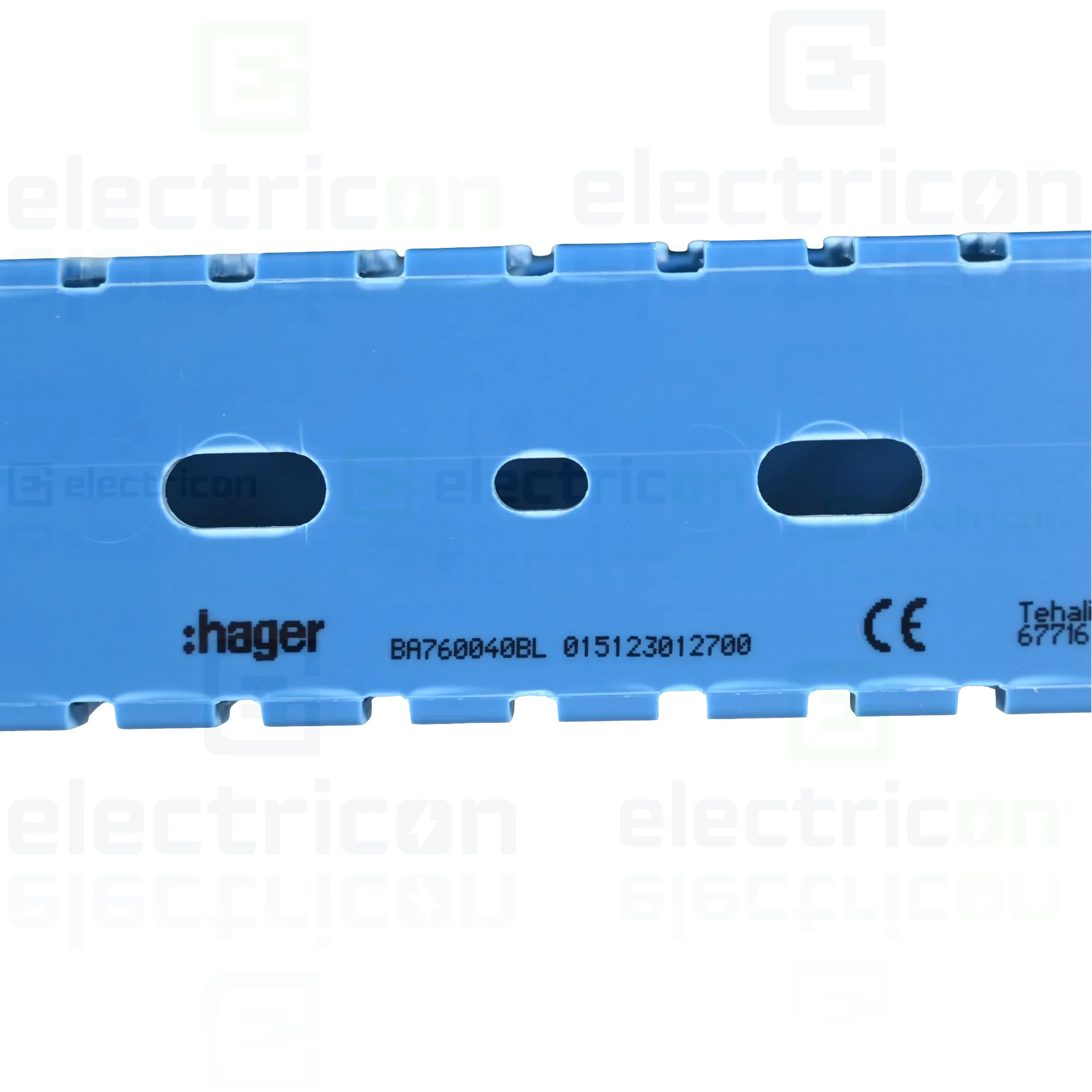 Canal cablu pieptene, BA7, 60x40mm, cu capac PVC, albastru , Hager, BA760040BL [3]