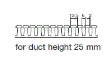 Canal cablu Hager HA725025 25x25mm fără halogen PC-ABS gri [3]