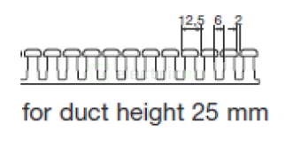 Canal cablu Hager HA725040 25x40mm fără halogen PC-ABS gri [2]