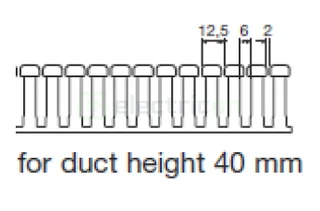 Canal cablu Hager HA740040 40x40mm fără halogen PC-ABS gri [3]