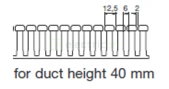 Canal cablu Hager HA740060 40x60mm fără halogen PC-ABS gri [3]