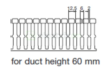 Canal cablu Hager HA760025 60x25mm fără halogen PC-ABS gri [3]