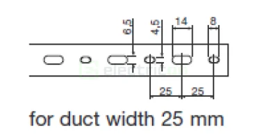 Canal cablu Hager HA780025 80x25mm fără halogen PC-ABS gri [3]
