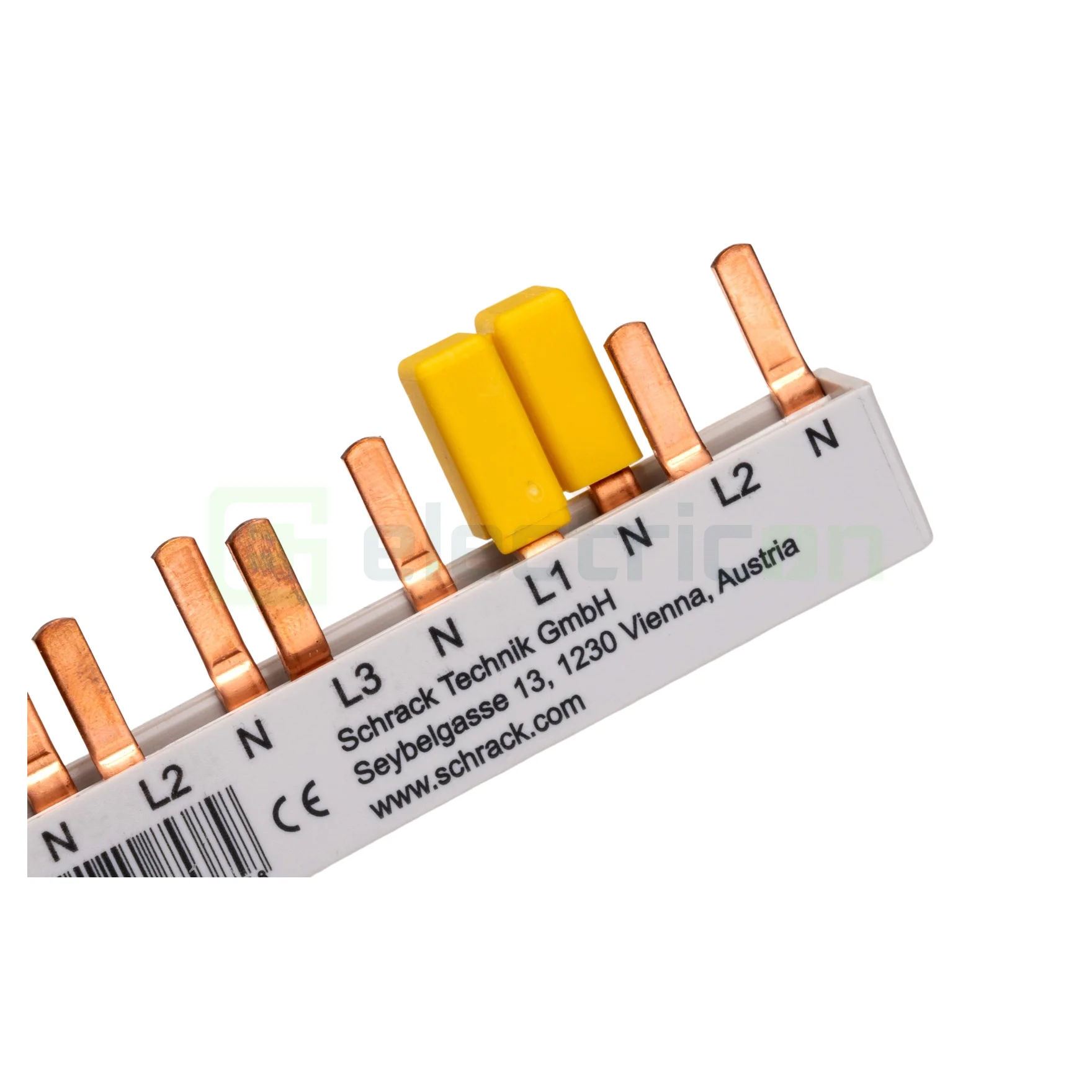 Capac de protectie galben pentru bara de pin pe 1 MW Hager [8]