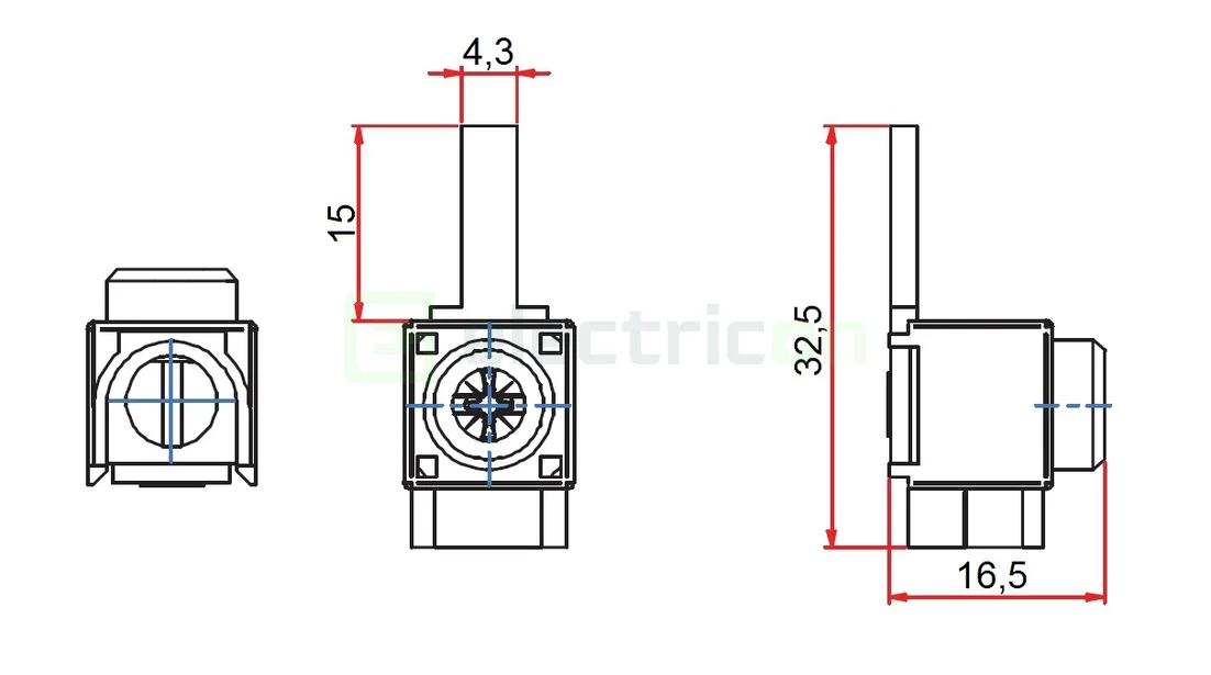 Clema conexiune pin 6-25mm², scurt, paralel Hager [2]
