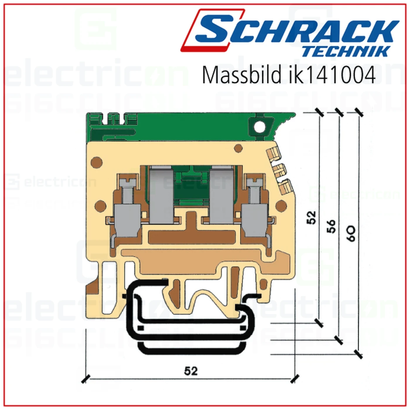 Clemă suport pentru siguranțe, 5x20 tip SFR.4, bej/0,2-6 mm², Schrack, IK141004 [2]