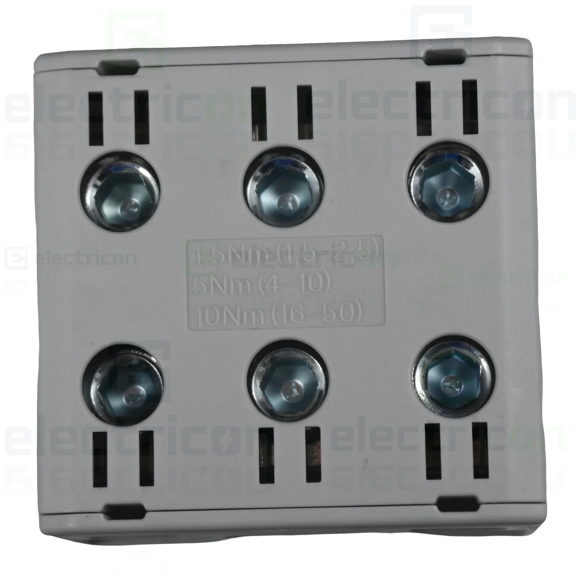 Clema de derivatie MOREK, 3P, fixare pe sina DIN, 50mm², gri, MAA1350A10 [3]