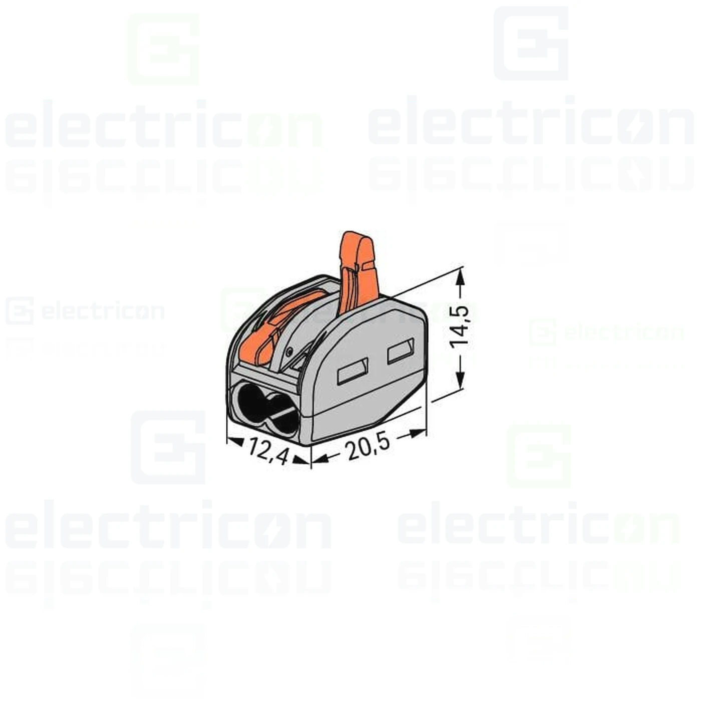 Clema de legatură pentru fir lițat, 2x0.08 -4 mm², Wago, 222-412 [9]