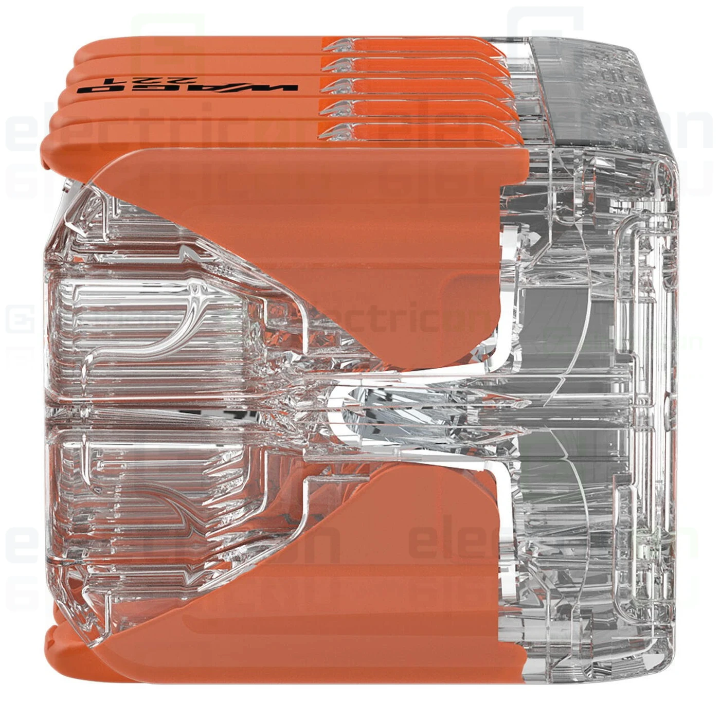 Clemă legătură doza pentru cablu lițat, 2x5x4mm² (10 conductori, 5 per rând), 4 mm², Wago, 221-420 [3]