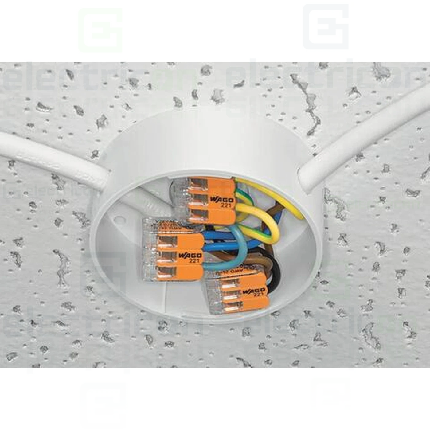 Clemă legătură doza pentru cablu lițat, 2x5x4mm² (10 conductori, 5 per rând), 4 mm², Wago, 221-420 [6]