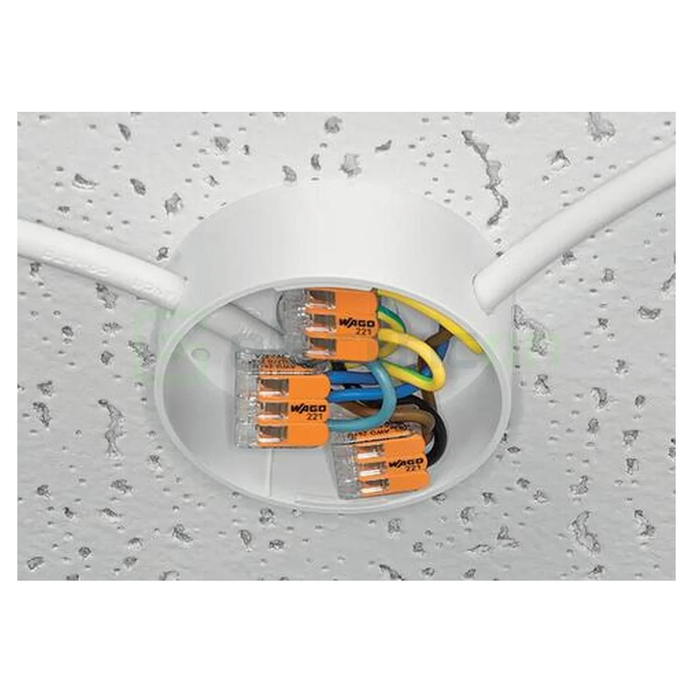 Clemă legătură doza pentru cablu lițat, 2x5x4mm² (10 conductori, 5 per rând), 4 mm², Wago, 221-420 [13]