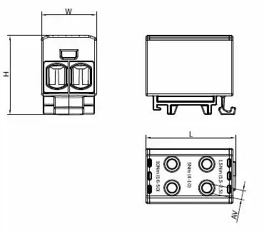 Clemă pe șină 2x95/2x95mm2 verde/galben/albastru Morek MAA2095P10 [5]