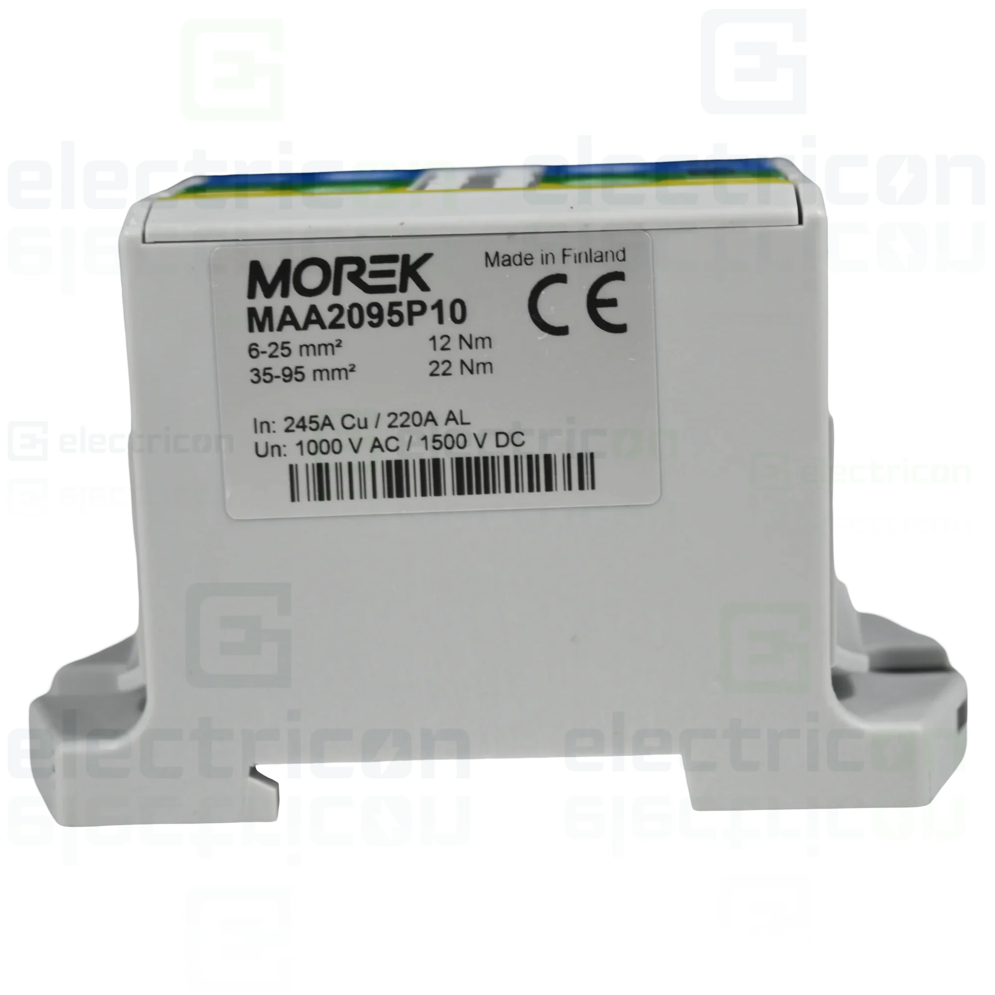 Clemă pe șină 2x95/2x95mm2 verde/galben/albastru Morek MAA2095P10 [2]