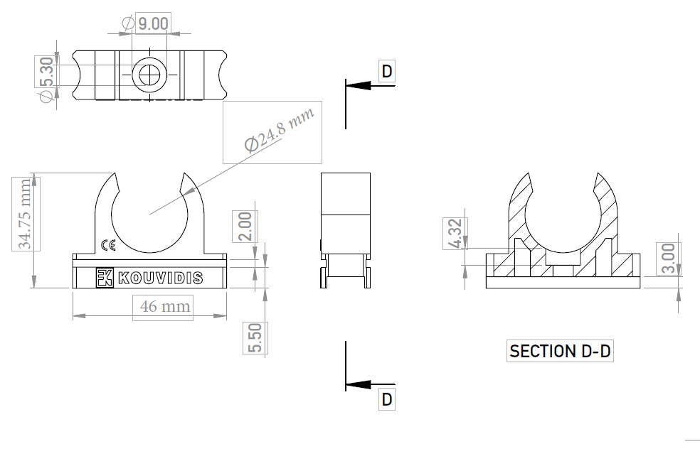 Clemă copex-uri Kouvidis DUROSOL DUROFLEX 25mm 4049025 [2]